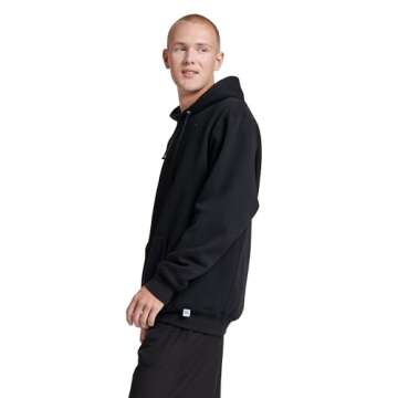 Russell Athletic Men's Dri Power Hooded Pullover Sweatshirt, Black, Large