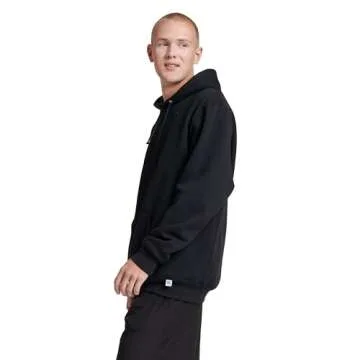 Russell Athletic Men's Dri Power Hooded Pullover Sweatshirt, Black, Large