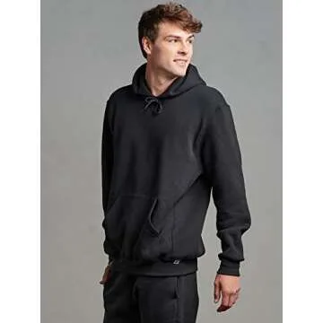 Russell Athletic Men's Dri Power Hooded Pullover Sweatshirt, Black, Large