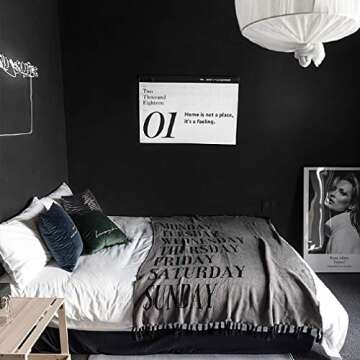 Safiyya 590.5"x17.7" Peel and Stick Wallpaper Black Wallpaper Removable Temporary Wallpaper Black Self Adhesive Contact Paper Waterproof Wallpaper for Wall and Furniture Covering Vinyl Rolls