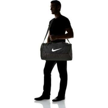 Nike Brasilia Small Duffel 9.0 - Black/White One Size
