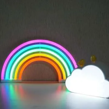 Cute Miaro Rainbow Neon Sign - Battery/USB Operated Decoration