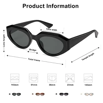 SOJOS Retro Cateye Sunglasses UV400 Protection Trendy