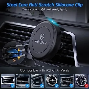 WixGear Air Vent Magnetic Car Mount [2 Pack] for All Smartphones