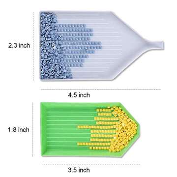Toosunny 40 Pack Plastic Bead Sorting Trays Diamond Rhinestone Tray Diamond Painting Tray Cross Stitch Nail Art Tray Plate for DIY Art Craft 2 Types
