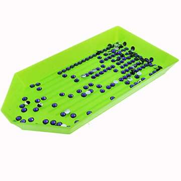 Toosunny 40 Pack Plastic Bead Sorting Trays Diamond Rhinestone Tray Diamond Painting Tray Cross Stitch Nail Art Tray Plate for DIY Art Craft 2 Types