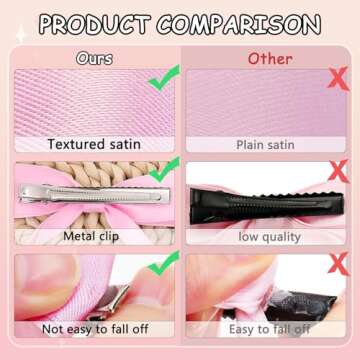 Ribbon Hair Bows Set for Women and Girls - 10PCS Hair Clips with Bowknot Tassels, Barrettes in Black, White, Wine Red, Beige, Pink