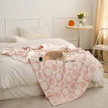 Ultra-Soft Smiley Face Checkered Throw Blanket for Cozy Nights
