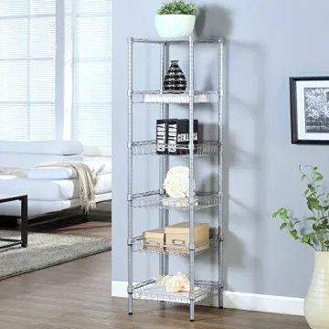 LANGRIA 6-Tier Bathroom Shelving Unit with 198 lbs Capacity