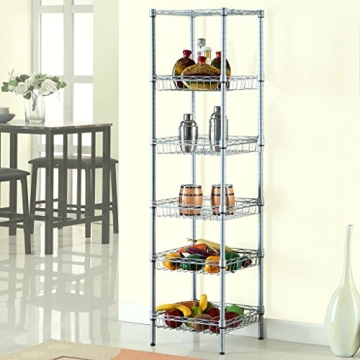 LANGRIA 6-Tier Bathroom Shelving Unit with 198 lbs Capacity