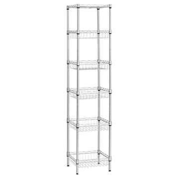 LANGRIA 6-Tier Bathroom Shelving Unit with 198 lbs Capacity