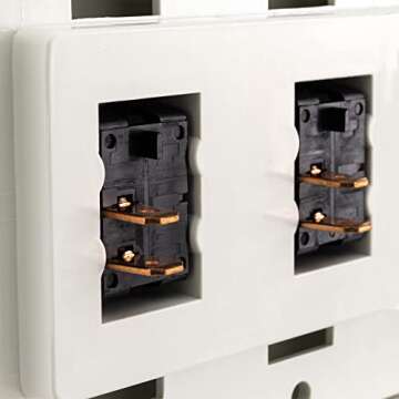 American Technology Components Quad SPST On-Off Switch with Bezel, 12-Volt, for RV, Trailer, Camper (White)