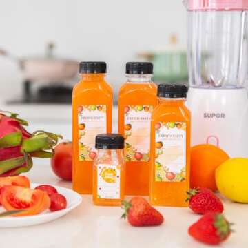 TOMNK 105pcs 4oz Reusable Juice Bottles for Events