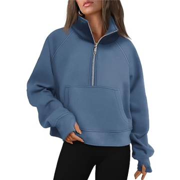 AUTOMET Women's Cropped Fleece Hoodies - Fall Fashion 2024