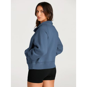 AUTOMET Women's Cropped Fleece Hoodies - Fall Fashion 2024