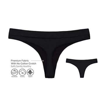 NOWKETON Seamless Thong Panties for Women - 6 Pack