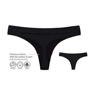 NOWKETON Seamless Thong Panties for Women - 6 Pack