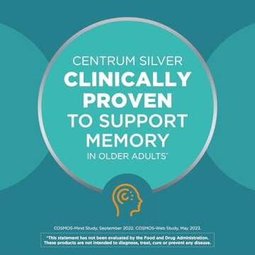 Centrum Minis Silver Multivitamin Tablet for Adults 50 Plus, Multimineral Supplement, Vitamin D3, B-...