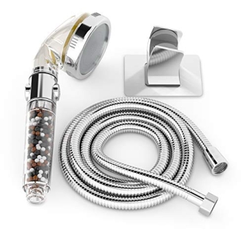 Invigorated Water pH REJUVENATE Large Vitamin C Shower Filter - Filtered Shower Head With Hose & Wal...