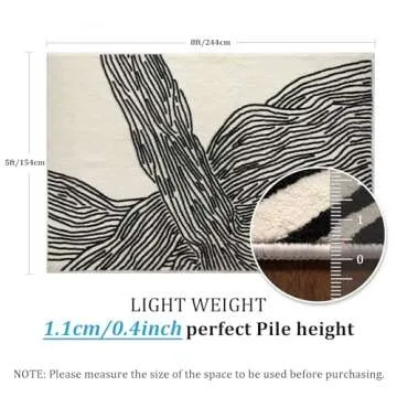 YIHOUSE 5×8 Ft Area Rugs Non-Shedding Washable Rug, Modern Rug for Bedroom Living Room Dining Room ...