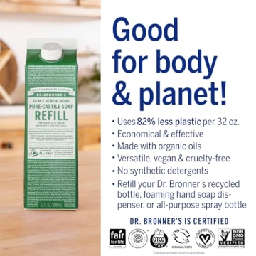Dr. Bronner's Pure-Castile Soap Bottle & Refill - Eco-Friendly
