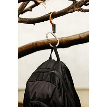GEAR AID HEROCLIP Carabiner Clip and Hook (Medium) for Camping, Backpack, and Garage