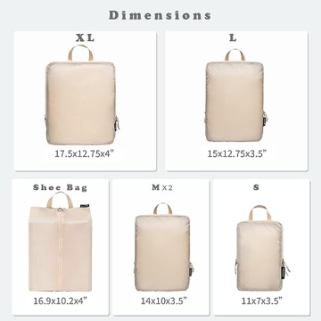 BAGAIL Ultralight Compression Packing Cubes for Travel