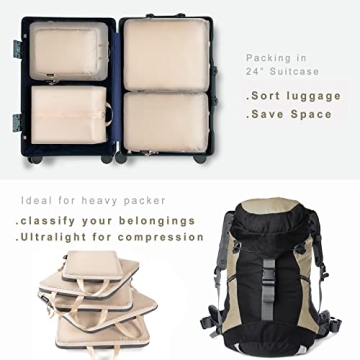 BAGAIL Ultralight Compression Packing Cubes for Travel