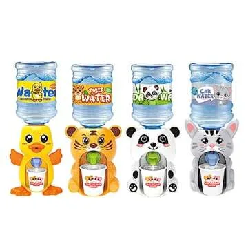 LUOZZY Mini Water Dispenser for Kids Lovely Cartoon Piggy Frog Water Machine Kids Drinking Water Fountains Toys for Kids (Panda)