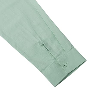 Mens Linen Button Down Shirts for Summer Casual Style