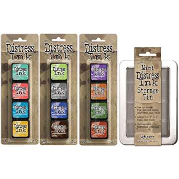 Tim Holtz Distress Mini Ink Pad Kit with Storage Tin