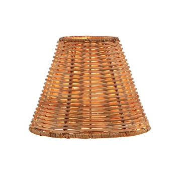 Aspen Creative Rattan Clip-On Lamp Shades for Unique Decor