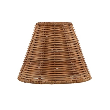 Aspen Creative Rattan Clip-On Lamp Shades for Unique Decor