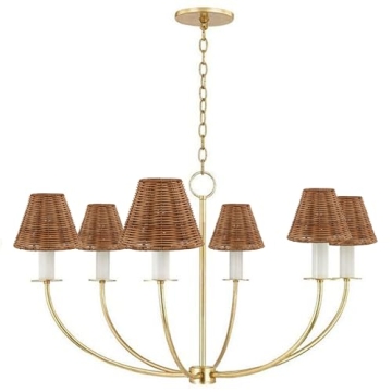 Aspen Creative Rattan Clip-On Lamp Shades for Unique Decor