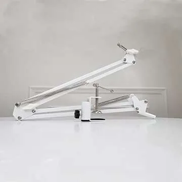 HyperX Quadcast S Mic Boom Arm - Adjustable White Stand Compatible With HyperX Quadcast Microphone By YUZUHOME