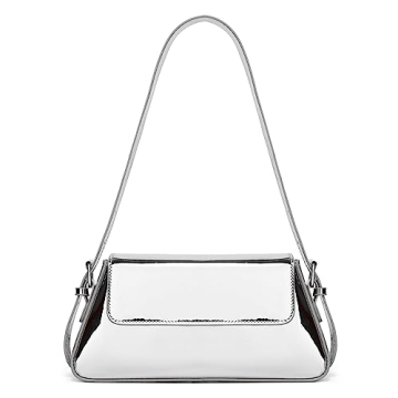 Sparkly Silver Evening Hobo Bag for Women - Y2K Party Clutch Purse