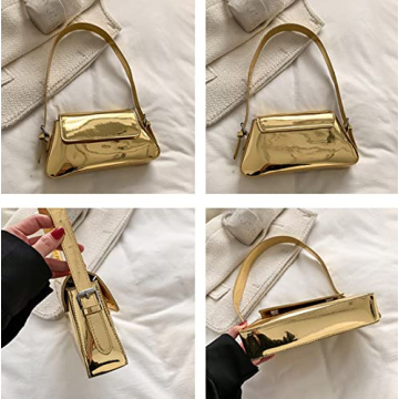 Sparkly Silver Evening Hobo Bag Women Y2K Party Clutch