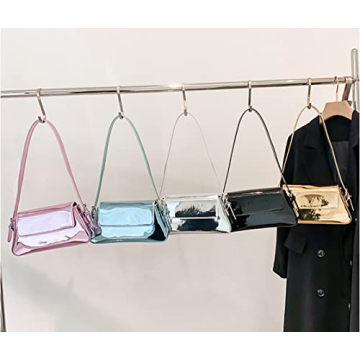 Sparkly Silver Evening Hobo Bag Women Y2K Party Clutch