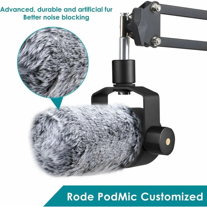 PodMic Pop Filter Furry Cover for Rode Microphone