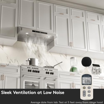 Everkitch Range Hood 30in 900CFM Under Cabinet Ventilation