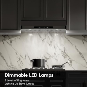 Everkitch Range Hood 30in 900CFM Under Cabinet Ventilation