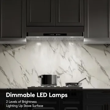 Everkitch Range Hood 30in 900CFM Under Cabinet Ventilation