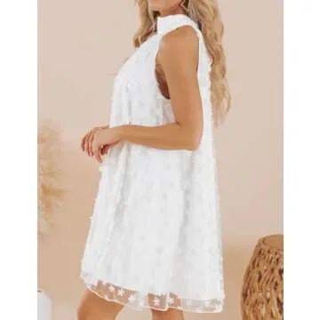 VIMPUNEC 2024 Womens Summer Wedding Guest Formal Dresses Cocktail Halter Swing Dress Cute A Line Mini Homecoming Dress White XL