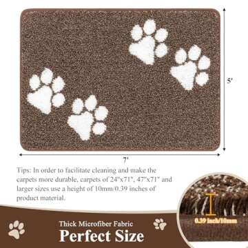 Vaukki Indoor Doormat Entryway Door Mat, Non Slip Absorbent Mud Trapper Mats, Low-Profile Inside Flo...
