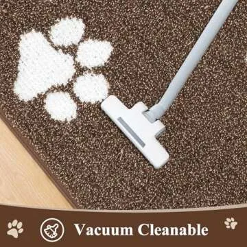 Vaukki Indoor Doormat Entryway Door Mat, Non Slip Absorbent Mud Trapper Mats, Low-Profile Inside Floor Mats, Soft Washable Large Mats Door Carpet for Entryway (Khaki, 5'x7')