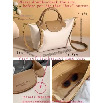 Chic YUHAKORU Soft Leather Crossbody Bag for Women