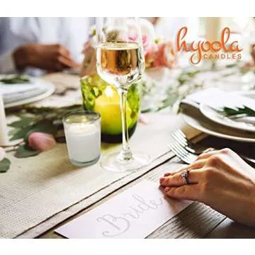 Hyoola White Votive Candles - Elegant 12 Hour Burn Pack