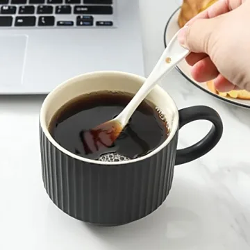 Stylish Hasense Coffee Mug Set - Stackable, Dishwasher Safe