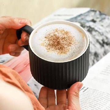 Stylish Hasense Coffee Mug Set - Stackable, Dishwasher Safe