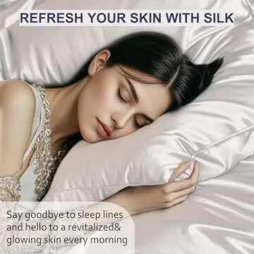 Silk Pillow Case with Hidden Zipper, Ravmix Both Sides Mulberry Silk Pillowcase Standard Size 20×26inches, Gift for Women Men, 1PCS, Undyed Ivory White